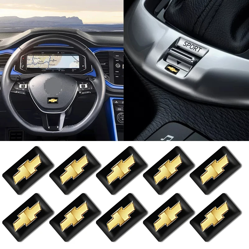 10pcs Car Sticker Steering Wheel Air Panel Decorative Badge For Chevrolets Cruze Captiva Lacetti Aveo Niva Trax Onix Car styling
10pcs Car Sticker Steering Wheel Air Panel Decorative Badge For Chevrolets Cruze Captiva Lacetti Aveo Niva Trax Onix Car styling