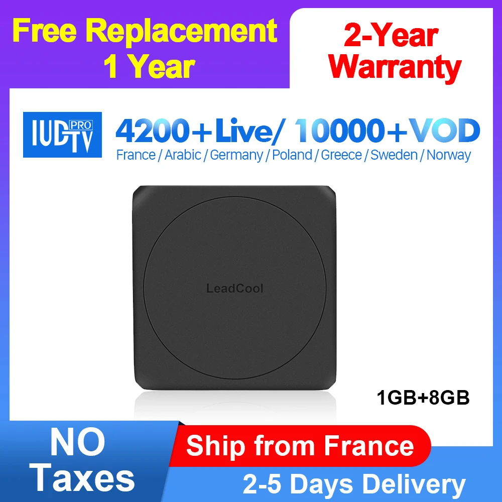 IPTV Sweden Spain France Leadcool Android 7.1 TV Box IUDTV Pro IPTV Italy Spain Turkey Portugal Arabic France IP TV Subscription
IPTV Sweden Spain France Leadcool Android 7.1 TV Box IUDTV Pro IPTV Italy Spain Turkey Portugal Arabic France IP TV Subscription