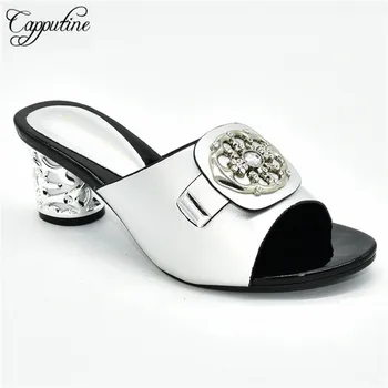 New Fashion Silver Party Pumps High Heel Shoes African Women's Slipper Shoes 88-7 Heel Height 7CM
New Fashion Silver Party Pumps High Heel Shoes African Women's Slipper Shoes 88-7 Heel Height 7CM