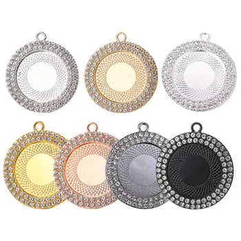 JUYA Pendant Cabochon Base 3PCS Alloy Diamond Charms Jewelry Making Accessories DIY Necklace Crafts 25-30mm Blank Tray Findings
JUYA Pendant Cabochon Base 3PCS Alloy Diamond Charms Jewelry Making Accessories DIY Necklace Crafts 25-30mm Blank Tray Findings