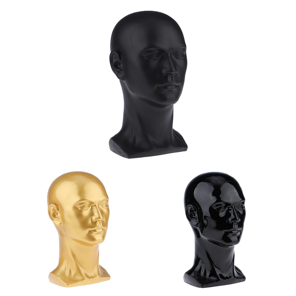 PVC Male Displaying Head Wigs Hair Making Mannequin Cap Hat Display Model