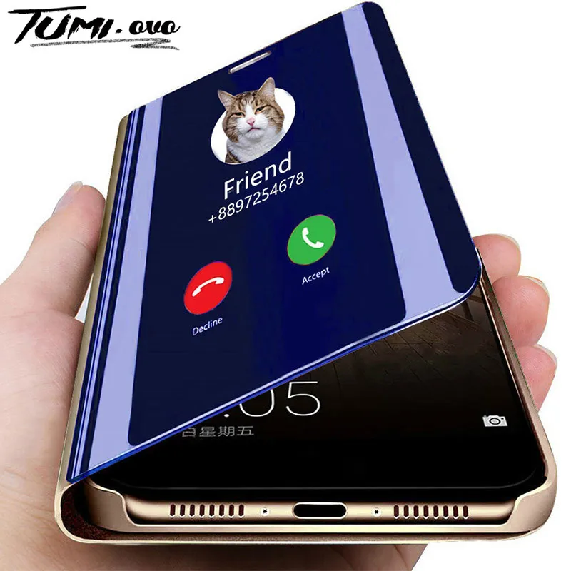 Новый Умный зеркальный чехол для телефона Huawei P40 P30 P20 Mate 30 20 10 Pro Lite Y5 Y6 Y7 Y9 Prime 2019 P