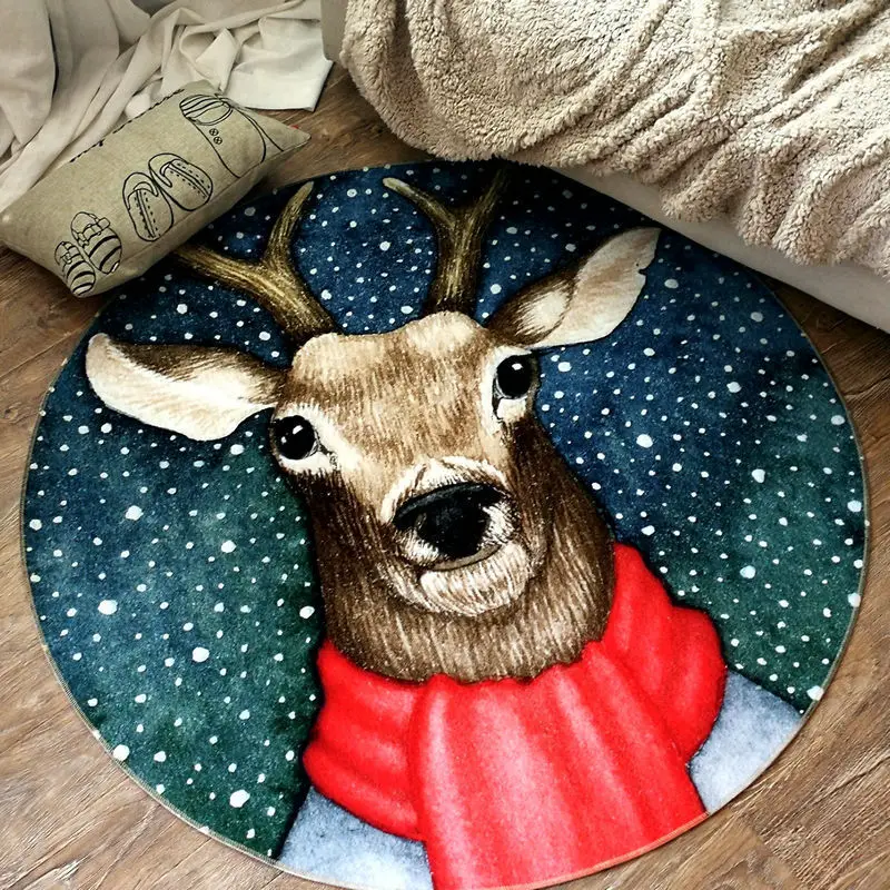 3D Round Carpet Elk Print Soft Carpets Anti-slip Rugs Computer Chair Mat Floor Mat for Living Room Kids Crawling Rug Home Decor
3D Round Carpet Elk Print Soft Carpets Anti-slip Rugs Computer Chair Mat Floor Mat for Living Room Kids Crawling Rug Home Decor
