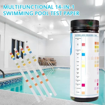 14 In 1 Swimming Pool PH Test Paper Residual Chlorine PH Value Alkalinity Hardness Test Strip Tester Pool Cleaner Accessories
14 In 1 Swimming Pool PH Test Paper Residual Chlorine PH Value Alkalinity Hardness Test Strip Tester Pool Cleaner Accessories