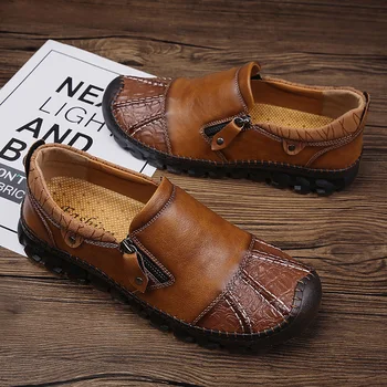 Autuspin Genuine Leather Men's Casual Shoes Fashion Leisure Moccasins Comfortable Slip on Loafers Men Breathable Retro Shoes Man
Autuspin Genuine Leather Men's Casual Shoes Fashion Leisure Moccasins Comfortable Slip on Loafers Men Breathable Retro Shoes Man