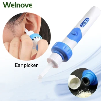 

1Pcs Electric Ear Cleaner WITH 3 Safe Vibration Painless Vacuum Ear Wax Pick Cleaner Painless Remover Soft Spiral Cleaning C1811