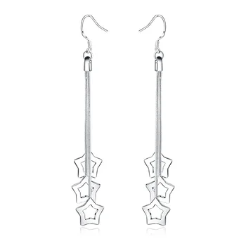 Silver Plated Earring,Wedding Jewelry Accessories,Long Tassel Hollow Star Silver Dangle Earrings For Women 2020
Silver Plated Earring,Wedding Jewelry Accessories,Long Tassel Hollow Star Silver Dangle Earrings For Women 2020