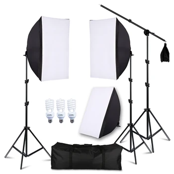 Photography Studio Lighting Soft box with bulbs Single socket 45W Light Daylight Bulbs 200cm Light Stand and Carry Case
Photography Studio Lighting Soft box with bulbs Single socket 45W Light Daylight Bulbs 200cm Light Stand and Carry Case