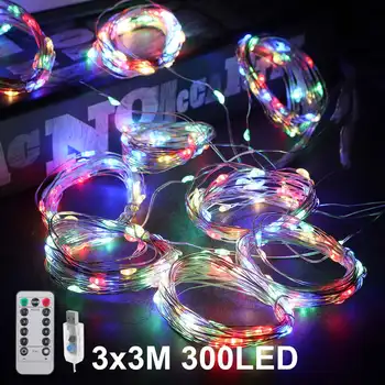 3meter USB LED Curtain String Light Party Garden Home Decor Garland LED Wedding Party Decor Remote Control LED String Lights
3meter USB LED Curtain String Light Party Garden Home Decor Garland LED Wedding Party Decor Remote Control LED String Lights