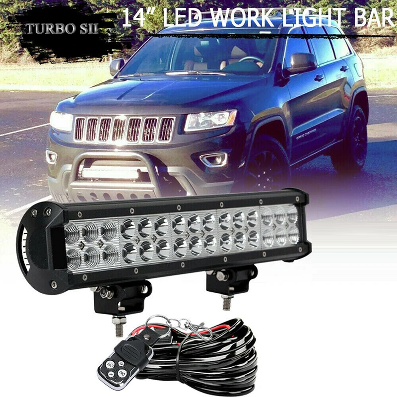 14inch LED Work Light Bar for Off Road 90W Dual-Row Spot & Flood Beam Driving Lights for Jeep SUV UTE BOAT Truck Offroad 4X4 4WD
14inch LED Work Light Bar for Off Road 90W Dual-Row Spot & Flood Beam Driving Lights for Jeep SUV UTE BOAT Truck Offroad 4X4 4WD