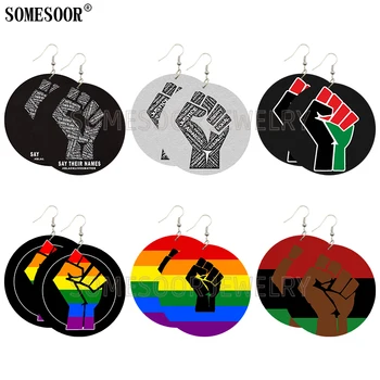 SOMESOOR Mixed Package Wholesale Power Raised Fist Thumb Signal Wooden Both Sides Printing Round Drop Earrings For Women Gifts
SOMESOOR Mixed Package Wholesale Power Raised Fist Thumb Signal Wooden Both Sides Printing Round Drop Earrings For Women Gifts