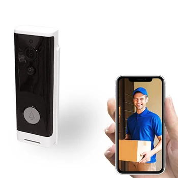 WiFi Smart Video Doorbell, Wireless Intercom Doorbell, Security Home Camera Real-Time Video and Two-Way Talk, Night Vision
WiFi Smart Video Doorbell, Wireless Intercom Doorbell, Security Home Camera Real-Time Video and Two-Way Talk, Night Vision
