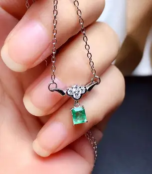 Real Natural Emerald Pendant necklace Solid S925 Sterling Silver For Women Colour Gem Stone
Real Natural Emerald Pendant necklace Solid S925 Sterling Silver For Women Colour Gem Stone