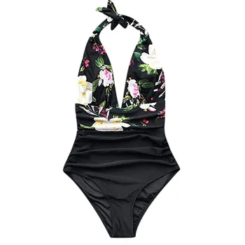 Women One Piece Swimsuit Bikini Set Flower Backless Print Halter Plunge Splice Monokini Summer Casual Swimwear Swimming Suit
Women One Piece Swimsuit Bikini Set Flower Backless Print Halter Plunge Splice Monokini Summer Casual Swimwear Swimming Suit