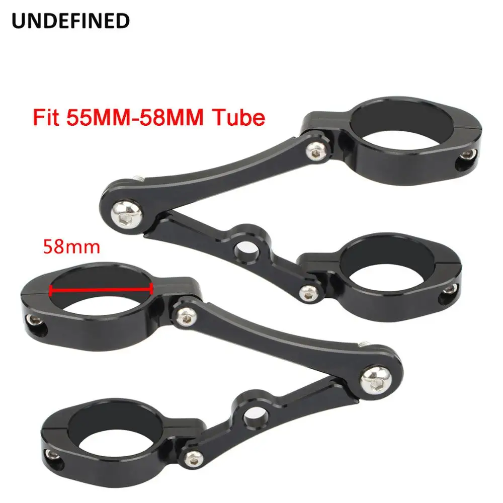 Motorcycle Headlight Bracket Mount 55mm-58mm Fork Tube Clamps Holder CNC For Harley Honda Chopper Bobber Cafe Racer Universal 
Motorcycle Headlight Bracket Mount 55mm-58mm Fork Tube Clamps Holder CNC For Harley Honda Chopper Bobber Cafe Racer Universal
