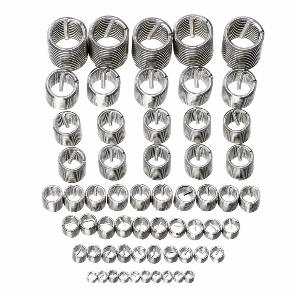 60Pcs High Strength Stainless Steel M3-M12 Thread Repair Insert Kit Set Silver For Hardware Repair Tools
60Pcs High Strength Stainless Steel M3-M12 Thread Repair Insert Kit Set Silver For Hardware Repair Tools
