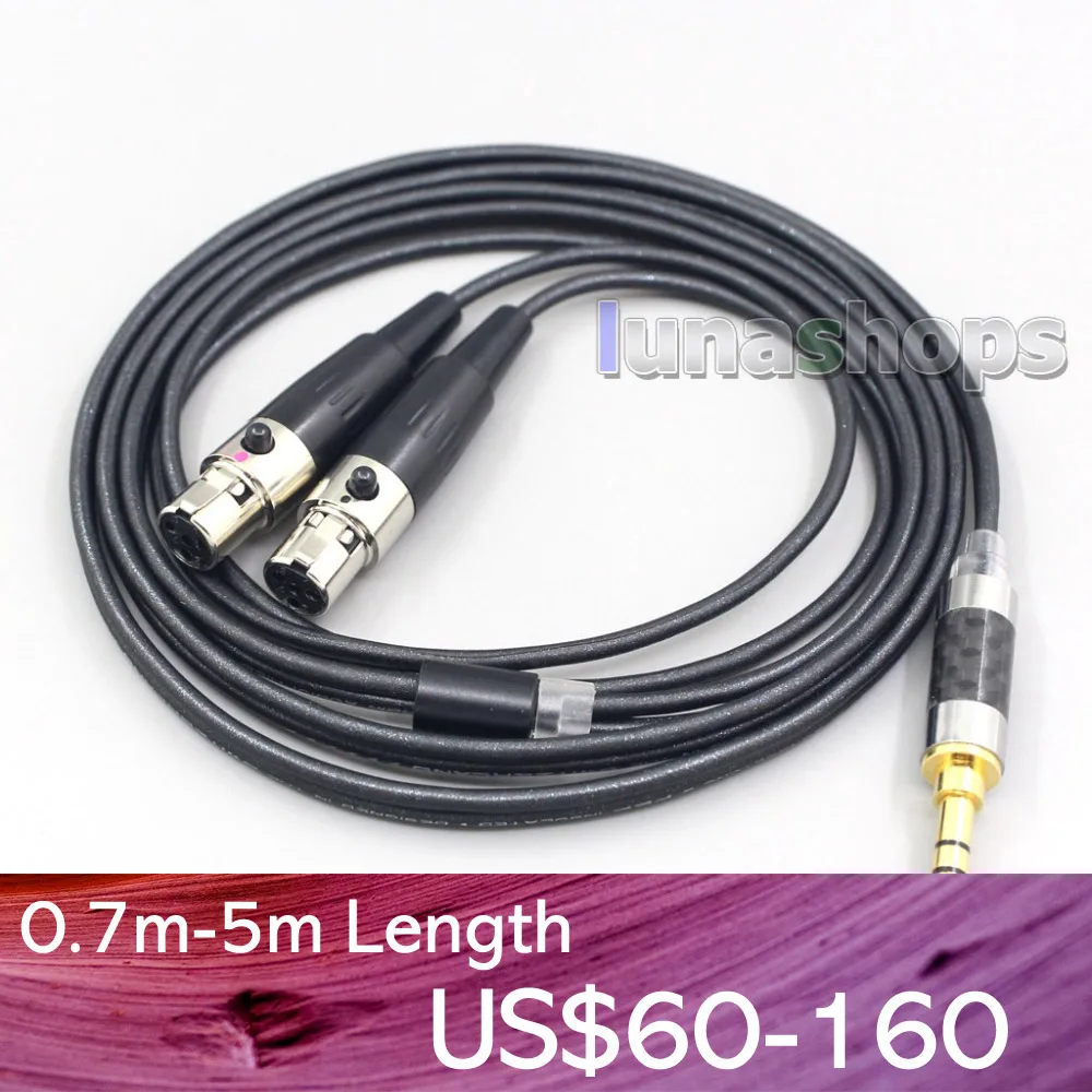 

LN007115 XLR 3.5mm Black 99% Pure PCOCC Earphone Cable For Aeolus Atticus Auteur Blackwood Eikon Ori Verite Vibro Headphone