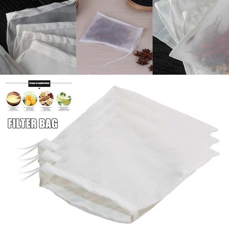 5pcs Reusable Fine Mesh Nylon Nut Milk Cheese Cloth Bag Cold Brew Coffee Filter Kitchen DAG-ship
5pcs Reusable Fine Mesh Nylon Nut Milk Cheese Cloth Bag Cold Brew Coffee Filter Kitchen DAG-ship