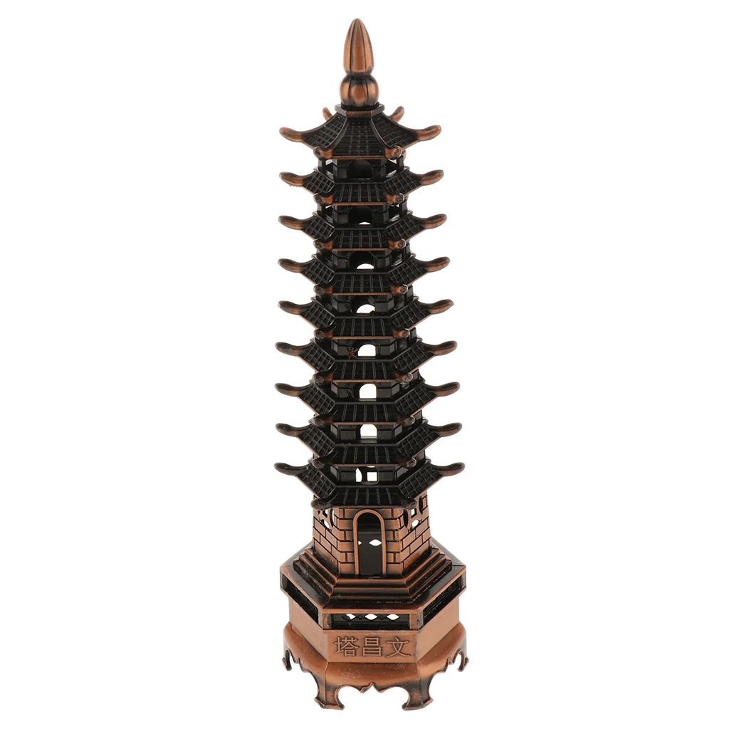 Classic Vintage Chinese Wenchang Fengshui Towers Zinc Alloy Model for Home Office Coffee Bar Decor Ornaments Classic Vintage Chinese Wenchang Fengshui Towers Zinc Alloy Model for Home Office Coffee Bar Decor Ornaments
