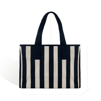 Canvas Women's Shoulder Canvas Stripe Handbag Large Capacity Boston Beach Ladies Bag Casual Shopping Women Pochette High Quality
Canvas Women's Shoulder Canvas Stripe Handbag Large Capacity Boston Beach Ladies Bag Casual Shopping Women Pochette High Quality