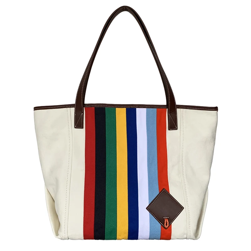 2020 New Canvas Rainbow Tote Bag Women High Quality Simple Shoulder Bag Cool Ladies Hand Bags Large Capacity Bags for Women
2020 New Canvas Rainbow Tote Bag Women High Quality Simple Shoulder Bag Cool Ladies Hand Bags Large Capacity Bags for Women