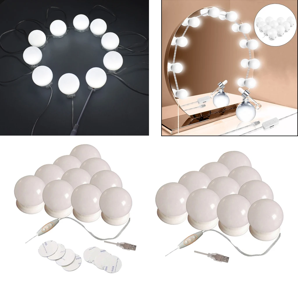 10Pcs Makeup Mirror Vanity LED Light Bulbs Set Light Super Bright LED Bulbs Portable Cosmetic Mirror Light Powered Makeup Light
10Pcs Makeup Mirror Vanity LED Light Bulbs Set Light Super Bright LED Bulbs Portable Cosmetic Mirror Light Powered Makeup Light