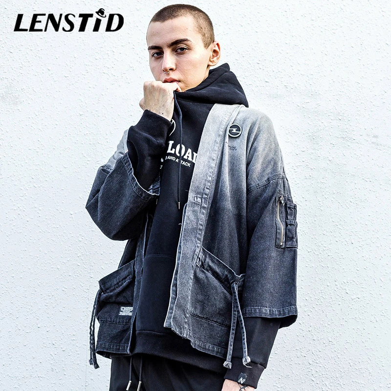 LENSTID 2019 New Hip Hop Gradient Color Japanese Kimono Jacket Men Vintage Denim Jacket Streetwear Harajuku Cardigan Jean Jacket
LENSTID 2019 New Hip Hop Gradient Color Japanese Kimono Jacket Men Vintage Denim Jacket Streetwear Harajuku Cardigan Jean Jacket