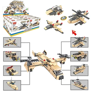 8 in 1 Military army heavy transport aircraft 24 Deformation Model kids toys Building Block Educational Toys for Children gift
8 in 1 Military army heavy transport aircraft 24 Deformation Model kids toys Building Block Educational Toys for Children gift