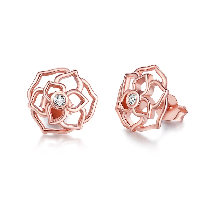 SG 100% 925 Sterling Silver Rose gold Plant rose flower Stud Earrings for Women Silver Small Earrings Fine Jewelry
SG 100% 925 Sterling Silver Rose gold Plant rose flower Stud Earrings for Women Silver Small Earrings Fine Jewelry