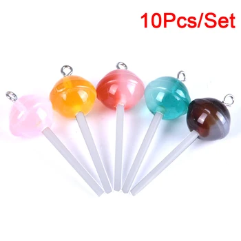 10Pcs Simulated Sugar Candy Lollipop Charms Resin Cabochon Decoration Craft Ornament Fittings DIY Food Pendant Jewelry Material
10Pcs Simulated Sugar Candy Lollipop Charms Resin Cabochon Decoration Craft Ornament Fittings DIY Food Pendant Jewelry Material