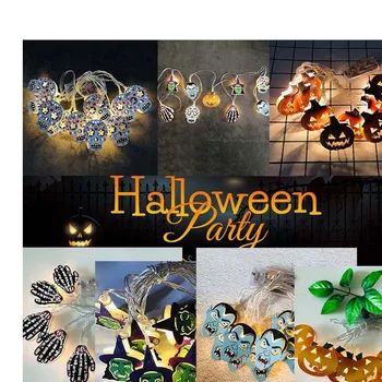 Hanging Halloween Pumpkin Skull Light String Decoration Light 10LED Lights Light String Battery or USB 5V Ins Style Decorative L
Hanging Halloween Pumpkin Skull Light String Decoration Light 10LED Lights Light String Battery or USB 5V Ins Style Decorative L