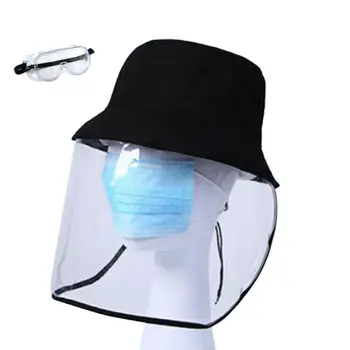 Transparent Anti Saliva Hat Splash Dust Proof Full Face Shield Protection Cover