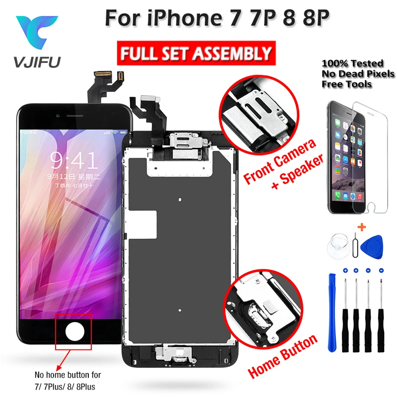Полный комплект ЖК-экрана No.1 для iPhone 7 8 Plus ЖК-дисплей в сборе полный сенсорный