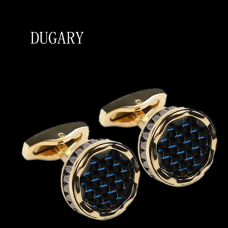 

DUGARY Luxury shirt cufflinks for men's Brand cuff buttons cuff links gemelos High Quality round wedding abotoaduras Jewelry