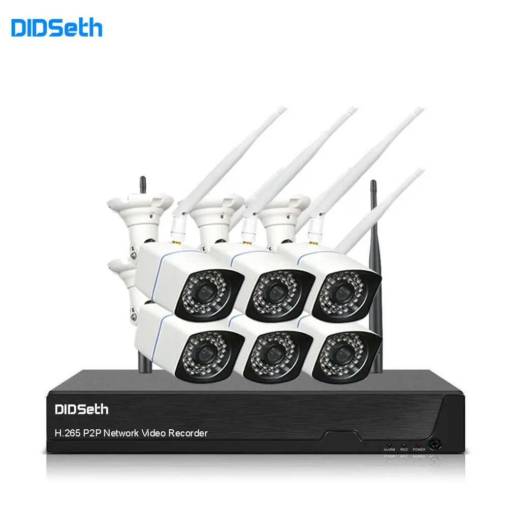 

DIDSeth 8CH 2MP Wireless NVR Kit CCTV System 6PCS 1080P Outdoor AI Camera IR Cut Wifi IP CamSecurity Video Surveillance Kit