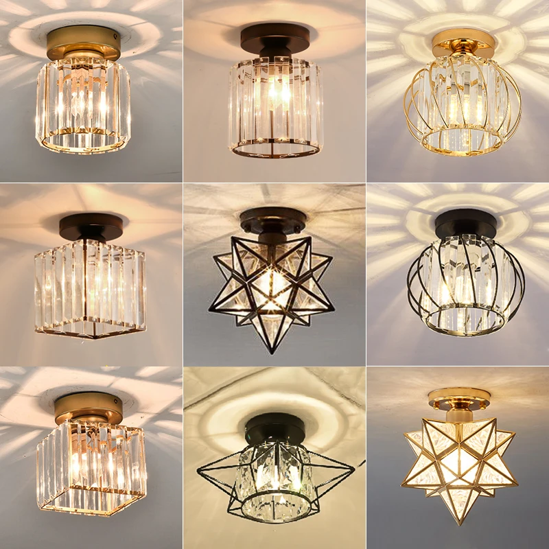 Crystal Glass Nordic Simple New Modern LED Chandelier Lights Living Loft Study Room Aisle Corridor Flats Lamps Indoor Lighting | Лампы и