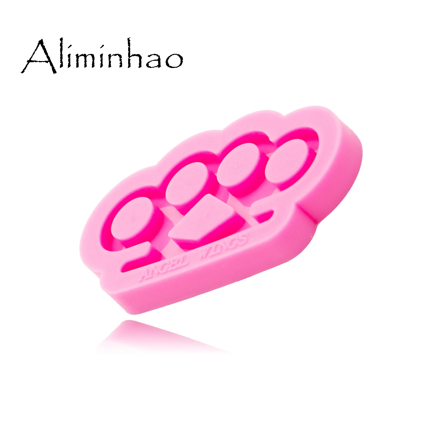 Generic DY0268 Shiny Mini Brass Knuckles Shape Mold Silicone Molds DIY