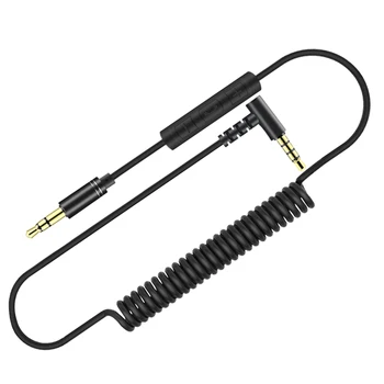 3.5mm Jack Aux Audio Cable With Mic Volume Control Stereo Flexible Spring Cord for iPhone/Samsung/Huawei Car Headphone Speaker
3.5mm Jack Aux Audio Cable With Mic Volume Control Stereo Flexible Spring Cord for iPhone/Samsung/Huawei Car Headphone Speaker