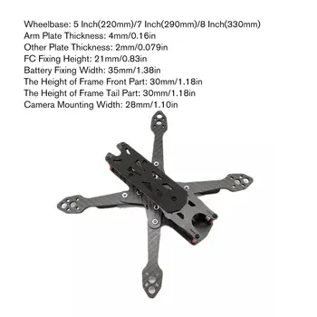 Martian IV 220mm 5 Inch / 290mm 7 Inch / 330mm 8 Inch 4mm Arm Carbon Fiber Frame Kit w/ PDB for RC Drone FPV Racing
Martian IV 220mm 5 Inch / 290mm 7 Inch / 330mm 8 Inch 4mm Arm Carbon Fiber Frame Kit w/ PDB for RC Drone FPV Racing