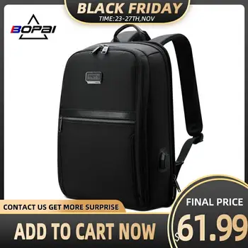 BOPAI Backpack Male Business Backpack Waterproof Casual Black Invisible Anti-theft USB Male Backpack
BOPAI Backpack Male Business Backpack Waterproof Casual Black Invisible Anti-theft USB Male Backpack