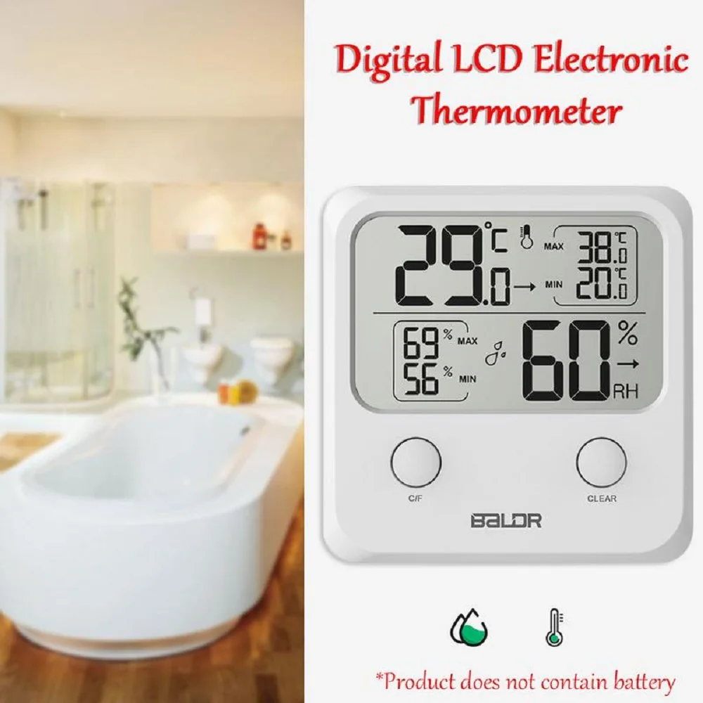 Smart Thermometer Indoor Humidity Meter Electronic Weather Station White Clock new
Smart Thermometer Indoor Humidity Meter Electronic Weather Station White Clock new