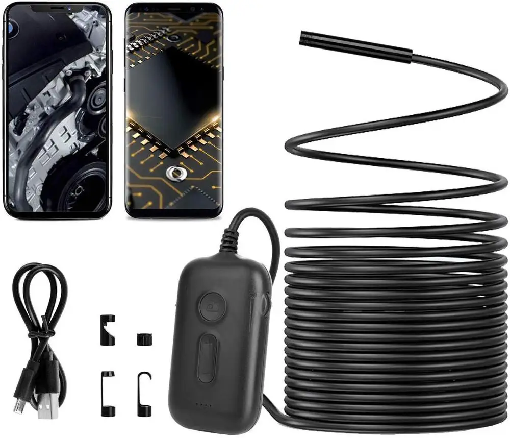 Wireless Endoscope IP68 Waterproof WiFi Borescope HD 5MP Semi-Rigid Flexible Inspection Camera Snake Camera for Android ios
Wireless Endoscope IP68 Waterproof WiFi Borescope HD 5MP Semi-Rigid Flexible Inspection Camera Snake Camera for Android ios