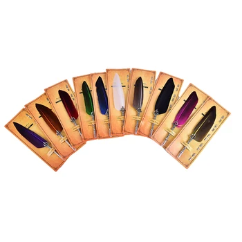 Feather Pen Set Vintage Advertising Gift ink Pen Dip Water Metal Fountain Pen Set Birthday Gift Box
Feather Pen Set Vintage Advertising Gift ink Pen Dip Water Metal Fountain Pen Set Birthday Gift Box