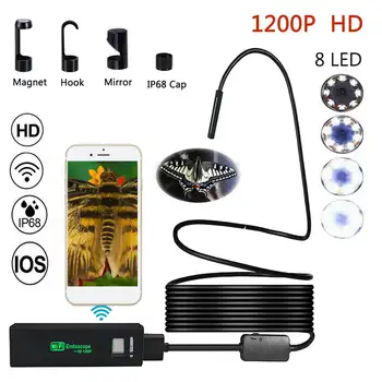 1200P HD 8LED Wifi Endoscope Borescope Inspection Camera Waterproof IP68 5M USB Endoscope For Android For iOS
1200P HD 8LED Wifi Endoscope Borescope Inspection Camera Waterproof IP68 5M USB Endoscope For Android For iOS