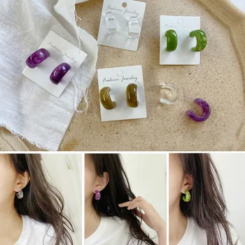 Japanese and Korean Popular Retro Texture Simple C- Type Versatile Resin Semicircular Ring S925 Silver Pin DIY Earrings Material
Japanese and Korean Popular Retro Texture Simple C- Type Versatile Resin Semicircular Ring S925 Silver Pin DIY Earrings Material