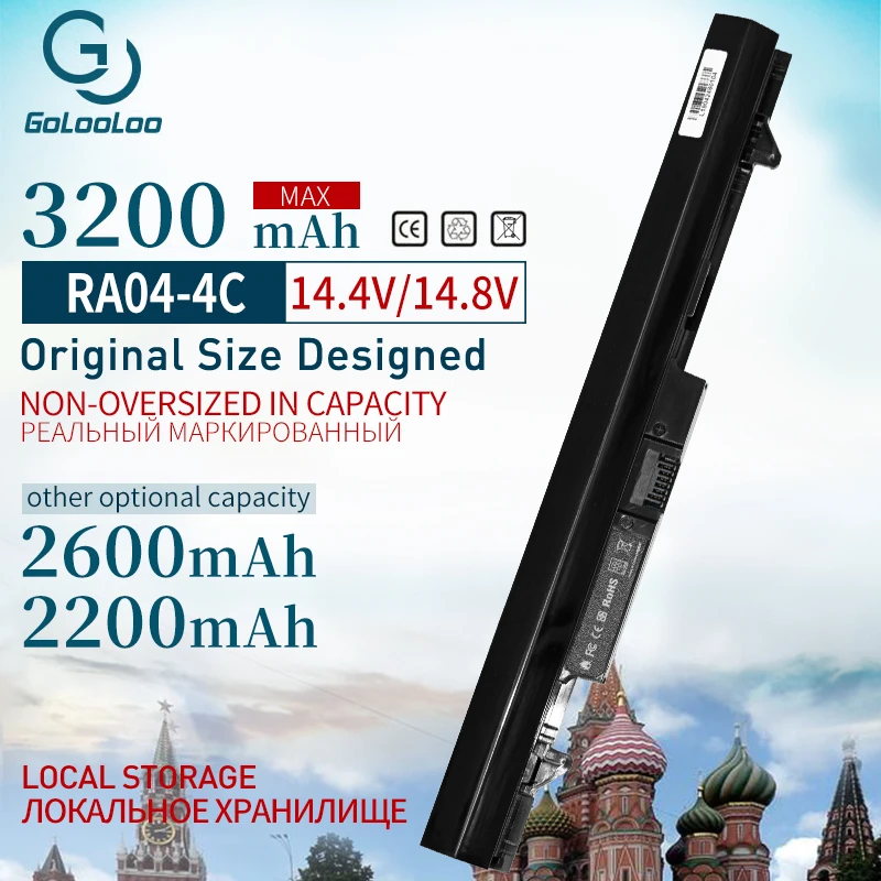 Golooloo 3200mAH 4 Cells RA04 Laptop Battery for HP ProBook 430 HSTNN-IB4L H6L28AA H6L28ET
Golooloo 3200mAH 4 Cells RA04 Laptop Battery for HP ProBook 430 HSTNN-IB4L H6L28AA H6L28ET