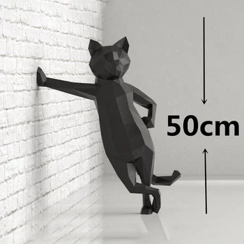 Cat 50cm Paper 3D DIY Material Manual Creative Home Decor Props Hand Made Cute Geometric Paper model Figures Animal decoration
Cat 50cm Paper 3D DIY Material Manual Creative Home Decor Props Hand Made Cute Geometric Paper model Figures Animal decoration