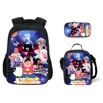 Fashion 3PC/Set School Bag Steven Universe Pattern Children's Backpack Cartoon Anime Design Large Capacity Book Bags
Fashion 3PC/Set School Bag Steven Universe Pattern Children's Backpack Cartoon Anime Design Large Capacity Book Bags