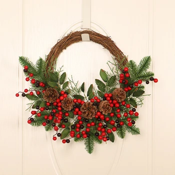Simulated Wreath Versatile Wall-mounted Pine Berry Decorative Garland Christmas Home Door Window Hanging Decorations
Simulated Wreath Versatile Wall-mounted Pine Berry Decorative Garland Christmas Home Door Window Hanging Decorations