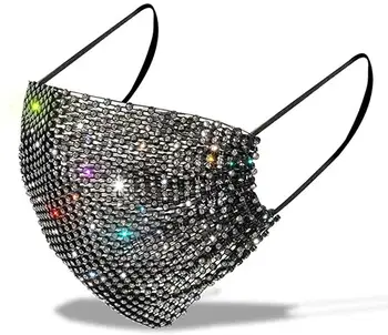 Crystal Bling Designer Sexy Studded Mask for Face Fashion Women with Rhinestone Sequin in Black Color
Crystal Bling Designer Sexy Studded Mask for Face Fashion Women with Rhinestone Sequin in Black Color